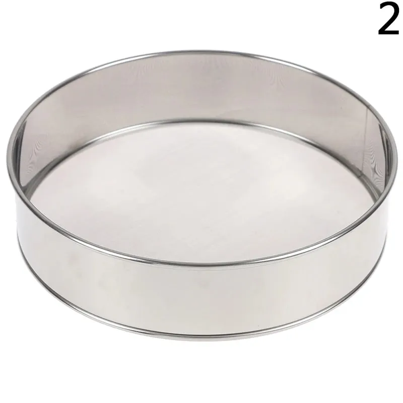 Professional Kitchen Fine Mesh Flour Sifter Round Stainless Steel Flour Sieve Strainer Sifters Best for Kitchen Baking Tea