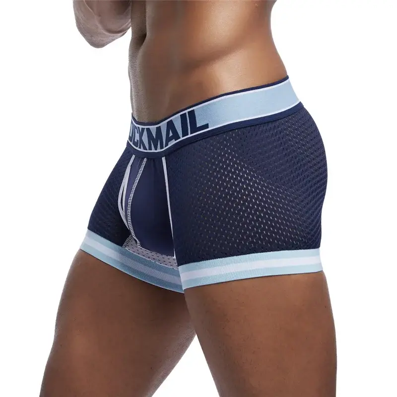 Malha de algodão roupa interior masculina moda cintura baixa briefs shorts esportes casuais boxer troncos