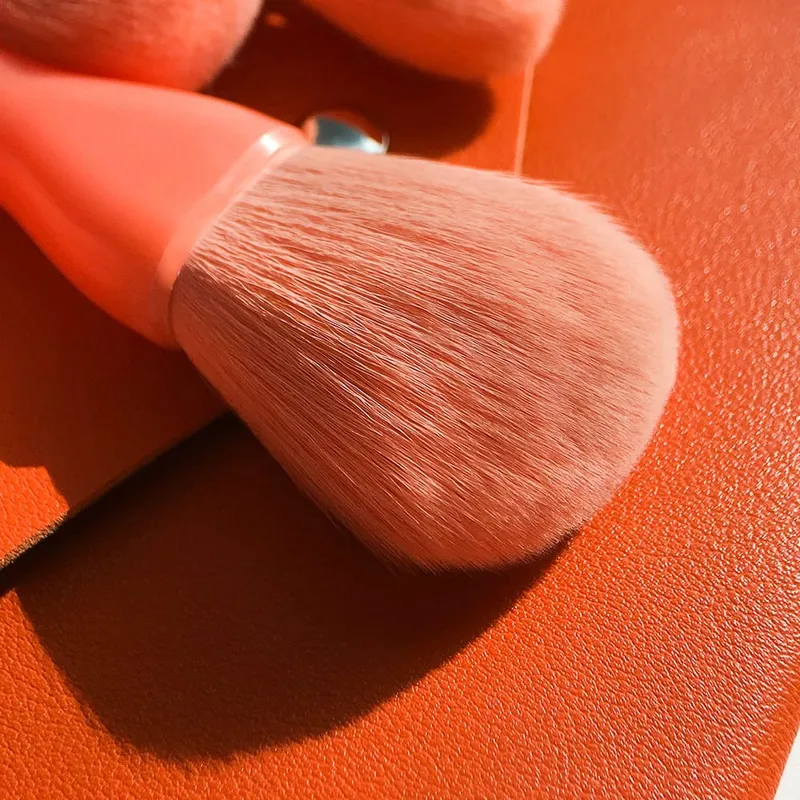 Makeup brushes set 10pcs Orange/Pink/Blue/Green Eyeshadow Eyeliner Make up brush Natural hair Foundation Powder Blusher