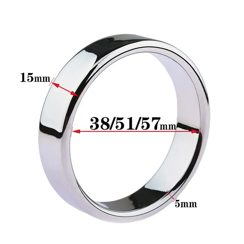 6 sizes Stainless Steel Male Penis Ring Ball Scrotum Stretcher Ejaculation Delay Metal Cock Rings BDSM Sex Toys For Men Cockring