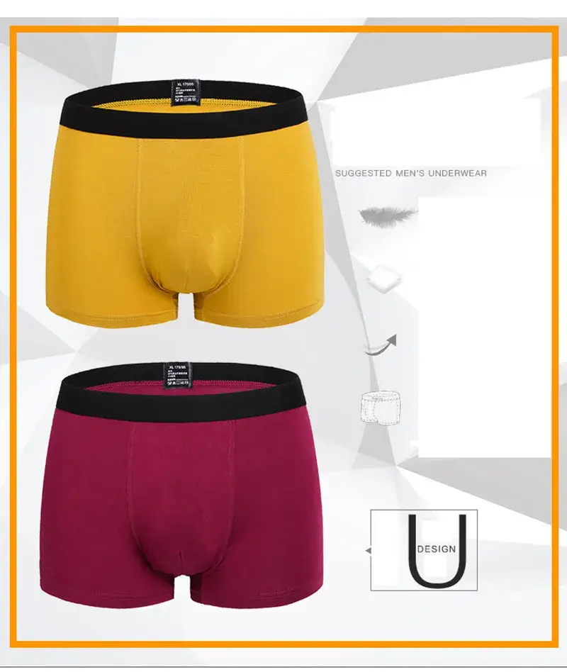 6pcs/Set Black Boxer Men Underwear Bamboo Men's Panties Shorts Breathable Underpants Man Comfortable Sexy Boxers & Briefs Men — image 5