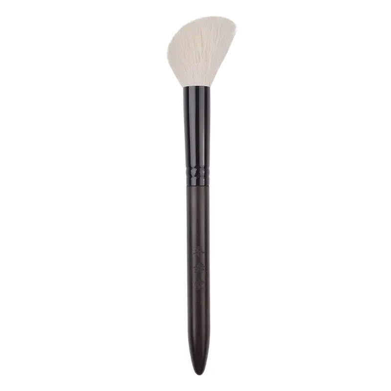 Z190s Professional Handmade Makeup Brushes Soft Saikoho Goat Hair Multi-task Angled Contour Blush Brush Ebony Make Up Brush