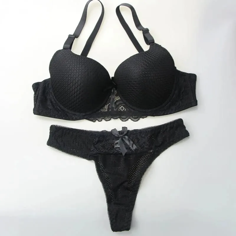 Nouvelle Seamless Women's Sexy Bra Panty Set Push Up Sports Underwear Solid Color Workout Ladies Lingerie