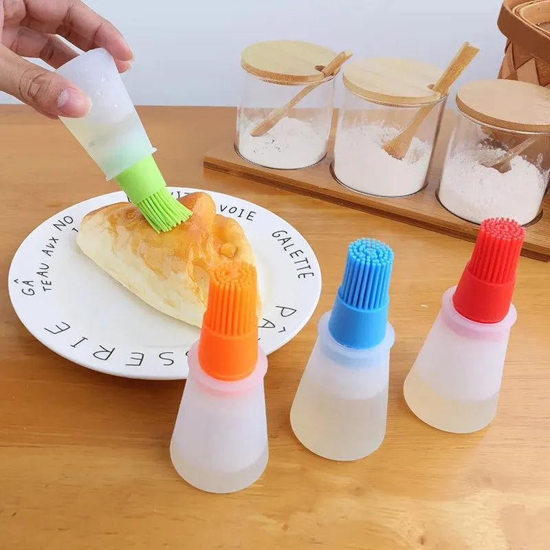 Kitchen Tools High Temperature Resistant Silicone Bottle Brush Bbq Brush Oil Brush Household Baking Oil Brush Cooking Gadgets