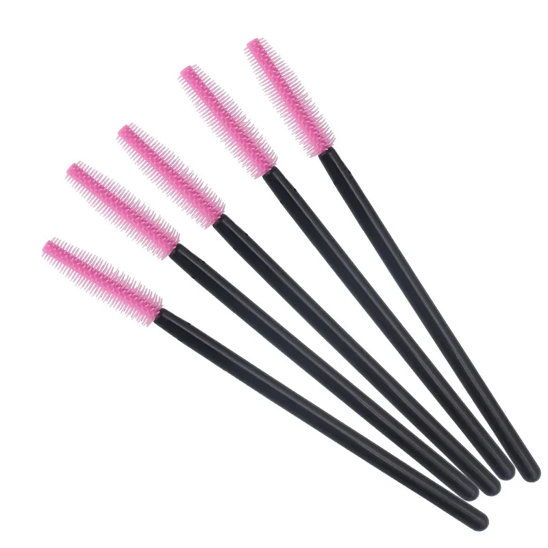 HOT 50 pcs Disposable Silicone Eyelashes Brushes Mascara Stick Applicator Eye Lash Makeup Brush Eyelash Extension Makeup Tools