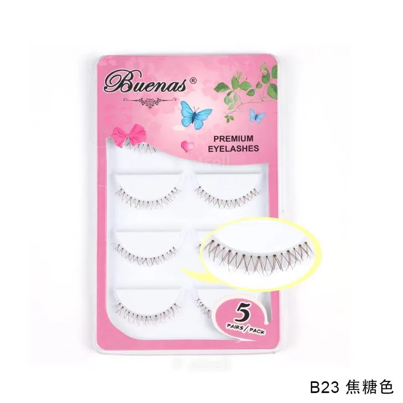 5 Pairs Lower Eyelashes Pack 8 Different Styles Under Eye Lashes Soft Lower Eyelashes 100% Handmade Clear Band Bottom Lashes