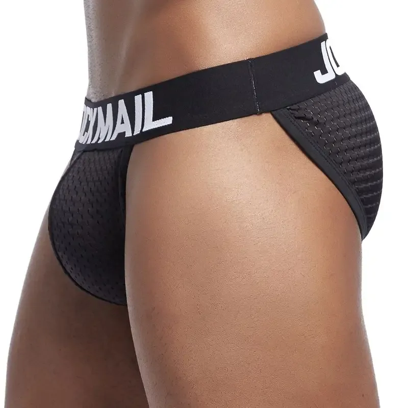 Ropa interior Sexy para Hombre, Tanga para Hombre, ropa interior Gay de malla, Bikini, Calzoncillos para Hombre, pantalones cortos deslizantes, bragas masculinas, suspensorio transpirable