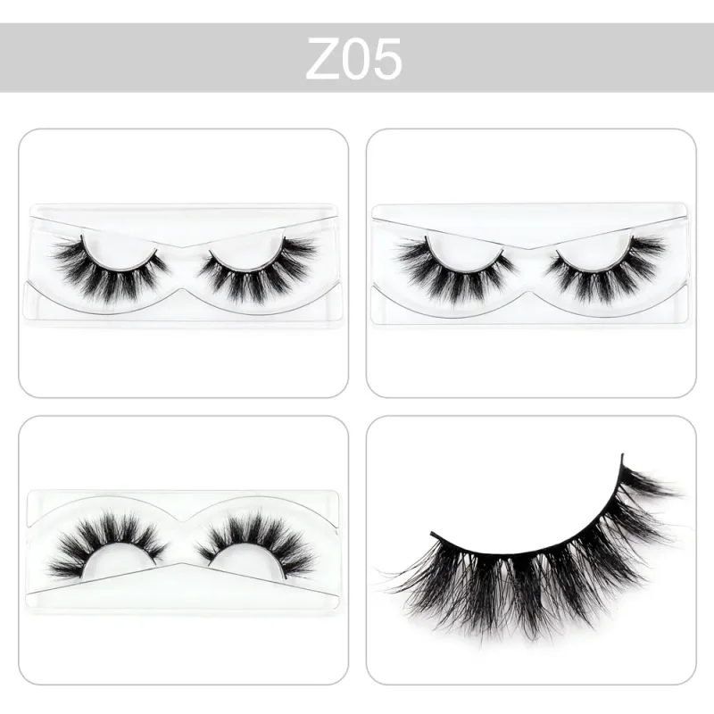 Makeup Lashes 3D Mink Eyelashes Wispy Volume False Lashes Dramatic Lash Natural Fuffy Lashes Full Finish Glamorous Eye