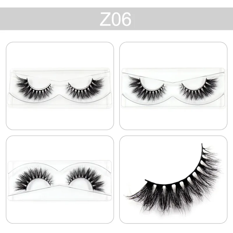 Makeup Lashes 3D Mink Eyelashes Wispy Volume False Lashes Dramatic Lash Natural Fuffy Lashes Full Finish Glamorous Eye