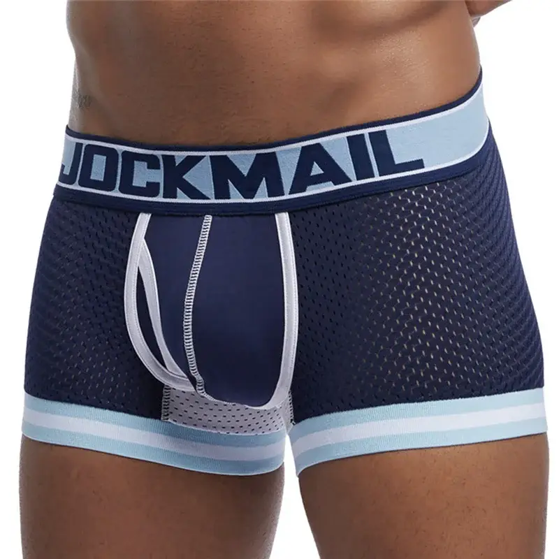 Malha de algodão roupa interior masculina moda cintura baixa briefs shorts esportes casuais boxer troncos
