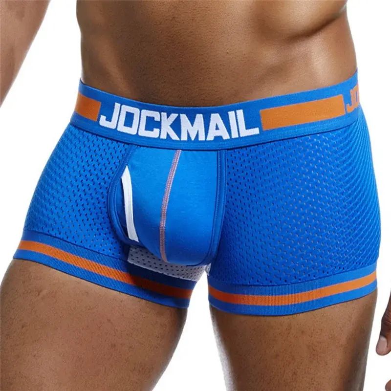 Malha de algodão roupa interior masculina moda cintura baixa briefs shorts esportes casuais boxer troncos