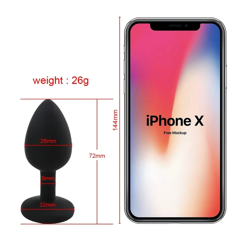 S/M/L 100%Silicone Butt Plug Anal Plugs Unisex Sex Stopper 3 Different Size Adult Toys for Men/Women Anal Trainer For Couples SM