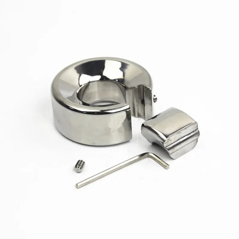 7 Sizes Scrotum Ball Stretcher Male Penis Rings Pendant Testicle Bondage Metal Tension Testis Weitght Pendant Sex Toy BB2-2-136