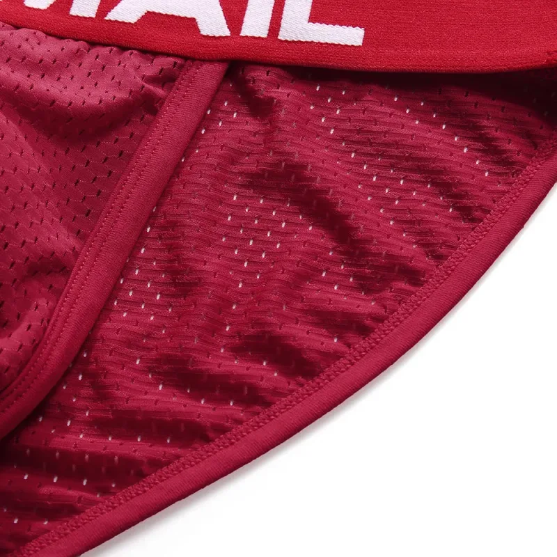Ropa interior Sexy para Hombre, Tanga para Hombre, ropa interior Gay de malla, Bikini, Calzoncillos para Hombre, pantalones cortos deslizantes, bragas masculinas, suspensorio transpirable
