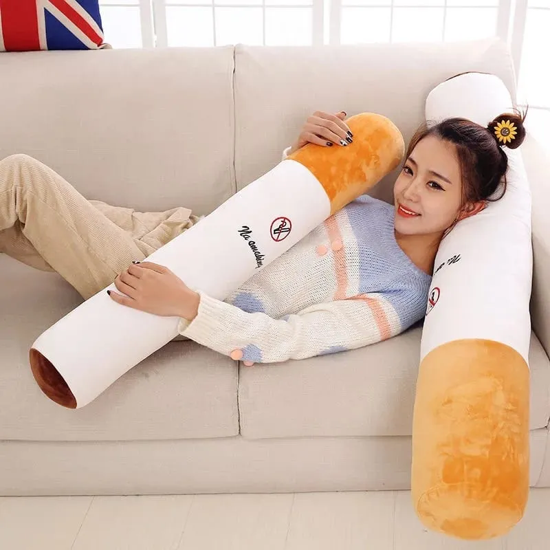 30-110cm Creative Smoking Cylindrical Sleeping Cushion Cigarette Pillow Smulation Plush Toys Fashion Boyfriend Birthday Gift