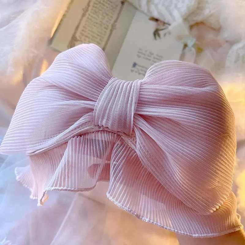 란제리 소녀 요정 Bowknot 쉬폰 얇은 스타일 귀여운 강철 반지 삼각형 컵 브래지어 세트 여성 대형 Bralette 팬티 2pcs