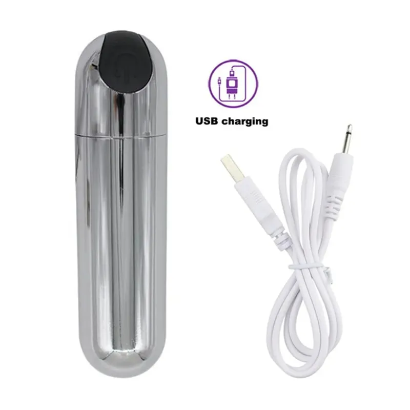 Powerful USB Charge Bullet Vibrator Clitoris Stimulator G-Spot Vagina Massage Adult Erotic Sex Toys For Woman Female Masturbator