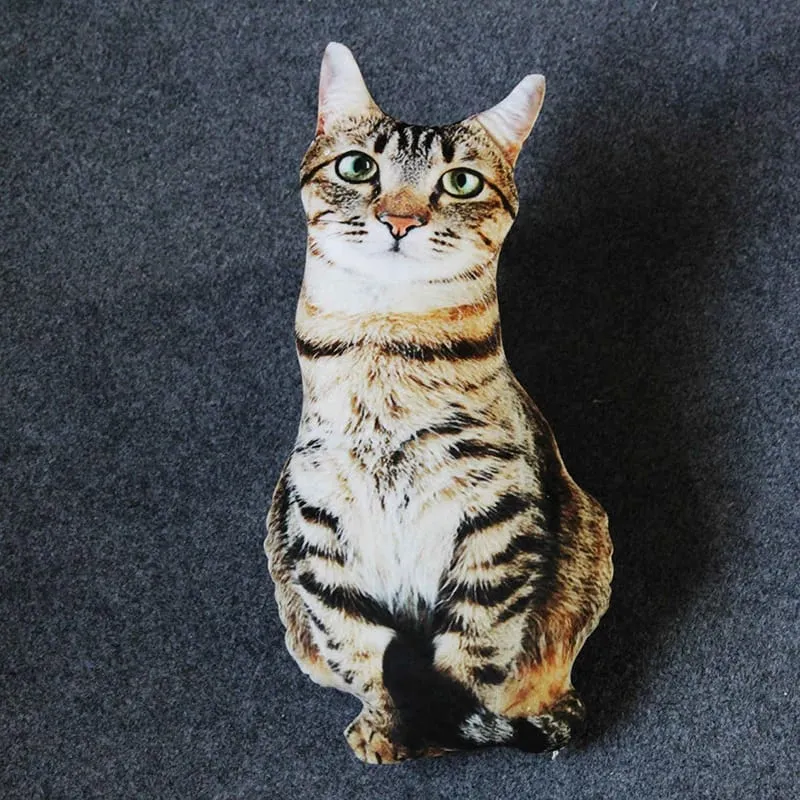 50 cm lebensechtes Plüsch-Katzenkissen, gefülltes 3D-Druck-Tierkatzen-Wurfkissen, Heimdekoration, Geschenk für Automenschen — image 4
