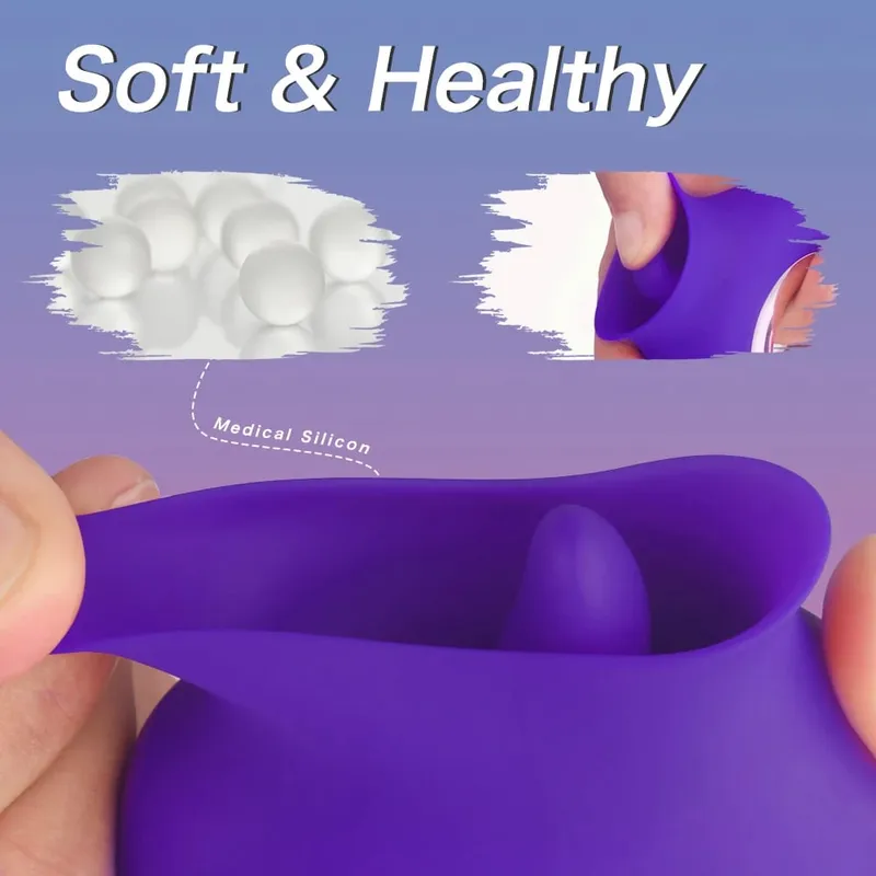 Vibrador para lamer la lengua y el clítoris, juguete sexual para clítoris y pezones de 9 velocidades para mujeres, estimulador del orgasmo del punto G, juguete de masturbación femenina