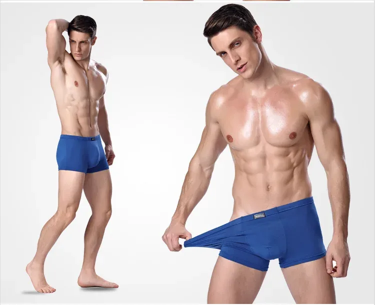 5Pcs Top Quality Men Underwear Boxer Shorts Men's Sexy Solid Underpants Boxershorts Boxer For Mens Male Panties Cotton plus Size