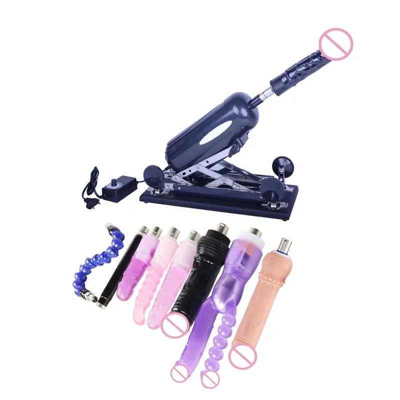 Telescopic Sex Machine Thrust เครื่อง Dildo ขนาดใหญ่ Dildo สำหรับผู้ชายและผู้หญิง Masturbation Sex ของเล่น