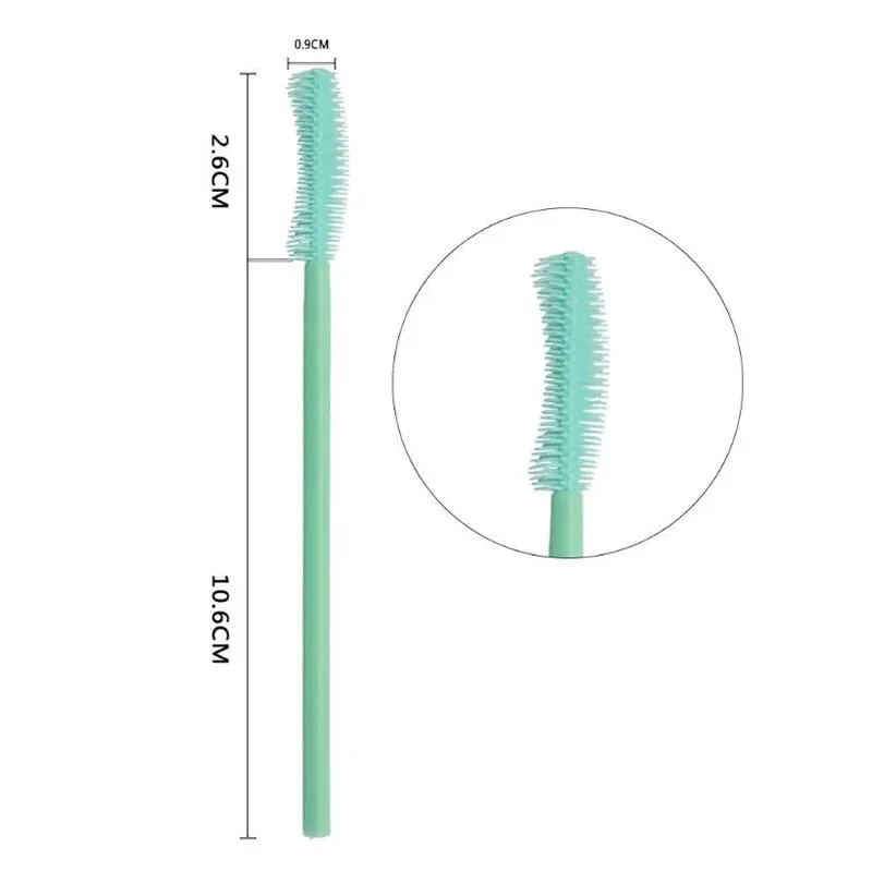 50 Pcs Silicone Eyelashes Brushes Disposable Mascara Wands Applicator Eye Lash Brush Eyelash Extension Makeup Tools