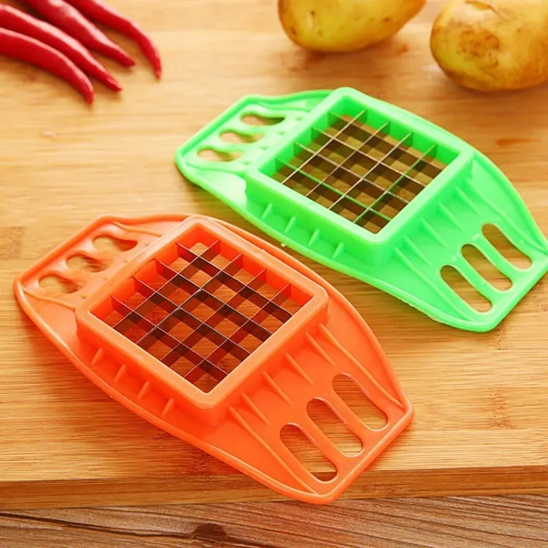 Stainless Steel Vegetable Potato Slicer Cutter Chopper Chips Making Tool Potato Cutting Fries Tool Kitchen Accessories E#CH