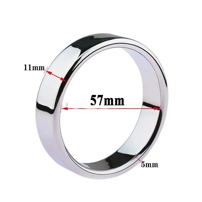 6 sizes Stainless Steel Male Penis Ring Ball Scrotum Stretcher Ejaculation Delay Metal Cock Rings BDSM Sex Toys For Men Cockring