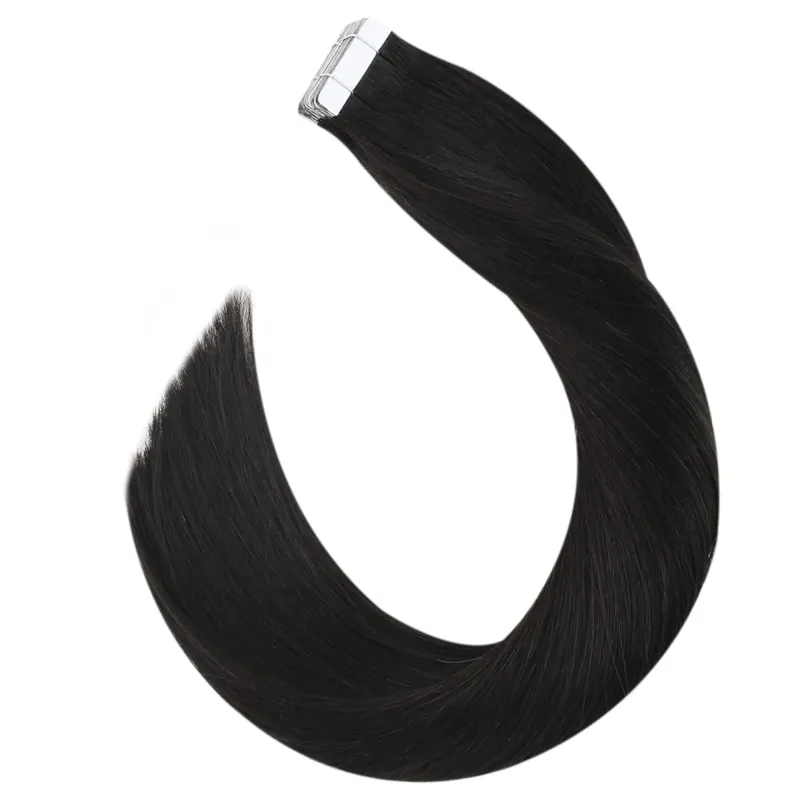 Ugeat Tape in Hair Extensions Remy Braziliaanse Human Hair Extensions Bruine Kleur #4 Tape Extensions Echt Menselijk Haar 2.5 G/stuks