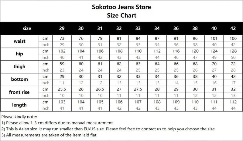 Men's Biker Jeans Black White Pleated Denim Pants Plus Size Slim Straight Classic Trousers