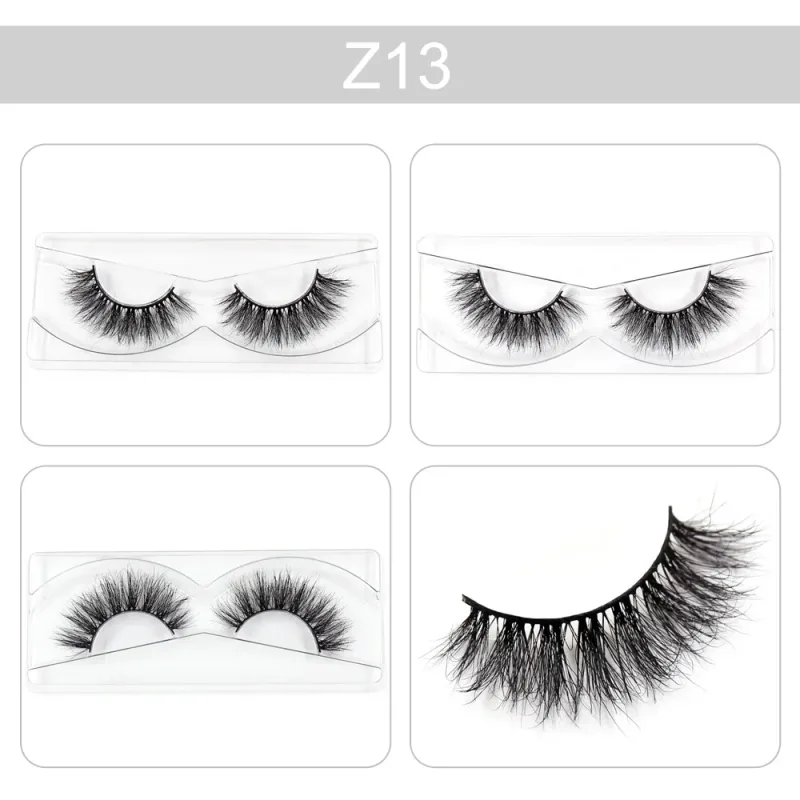 Makeup Lashes 3D Mink Eyelashes Wispy Volume False Lashes Dramatic Lash Natural Fuffy Lashes Full Finish Glamorous Eye