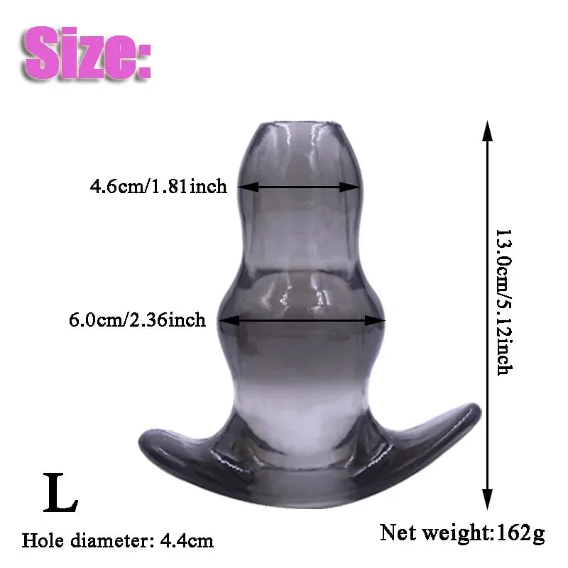5Sizes Hollow Soft Anal Plug Prostate Massager Butt Plug Enema Sex Toy for Women And Men Anal Dilator Sexual Enhancement Product — image 10