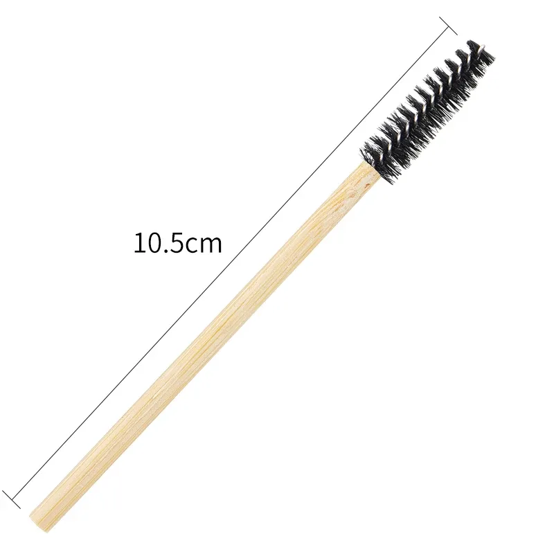 50 Pcs Bamboo Handle Eyelash Brushes Disposable Eyebrow Brush eyelash Extension Mascara Wands Applicator women Makeup Tools