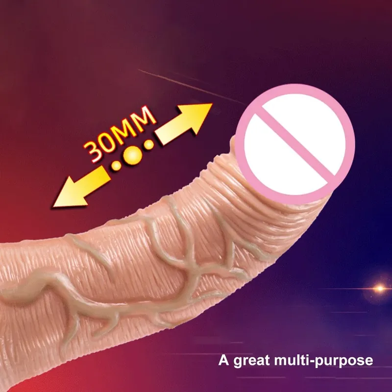 Masturbazione femminile con dildo realistico vibrante telescopico con ventosa riscaldamento pene telecomando cazzo per donne