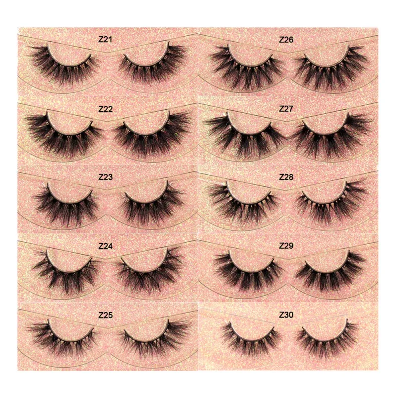 Makeup Lashes 3D Mink Eyelashes Wispy Volume False Lashes Dramatic Lash Natural Fuffy Lashes Full Finish Glamorous Eye