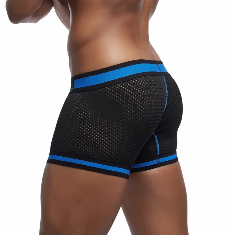 Malha de algodão roupa interior masculina moda cintura baixa briefs shorts esportes casuais boxer troncos