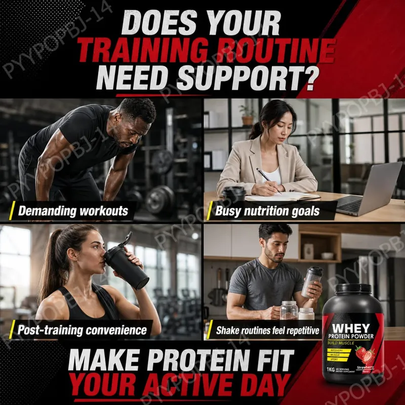 Strawberry Whey Protein Powder for Workout and Muscle Support Daily Protein Nutrition for Active Adults Sports Formula 1kg