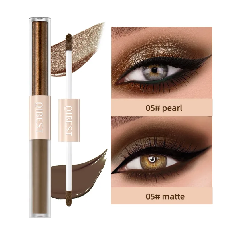 Double End Glitter Matte Eye shadow Stick Pencil Eyeshadow Makeup Waterproof Bicolor Shimmer Cosmetics Beauty Makeup Tool — image 8