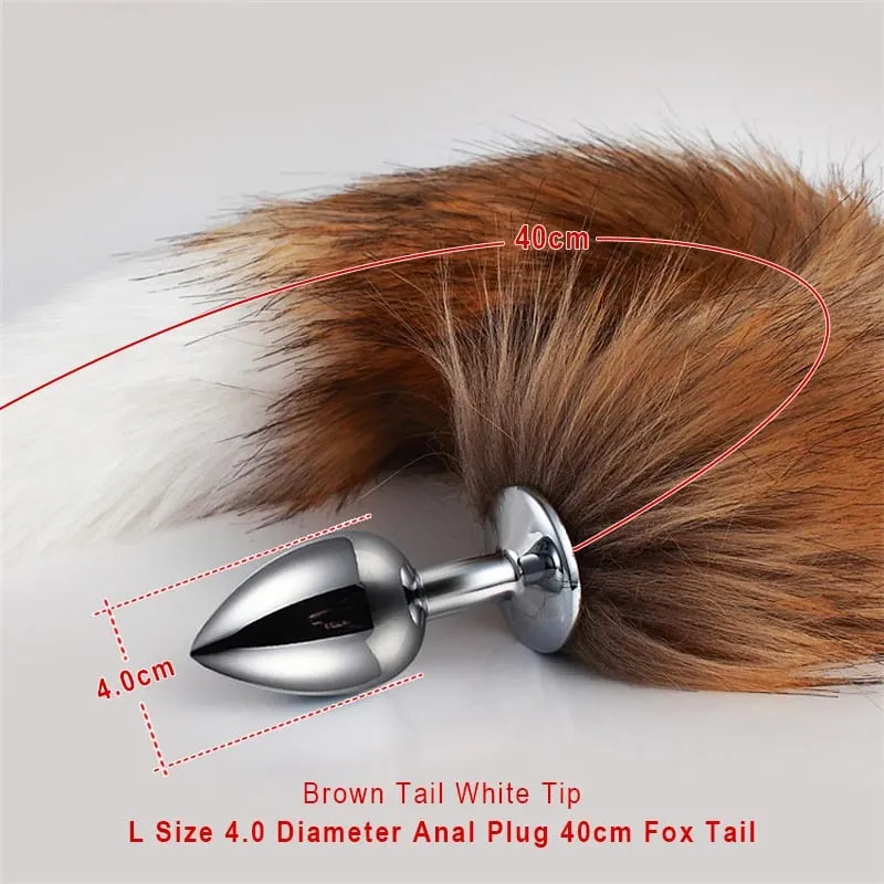 Sex Shop 5 dimensioni Butt Plug in metallo Fetish Coda di volpe Giocattoli intimi Bdsm Extender anale Dilatatore Prodotti Giochi erotici Articoli per adulti