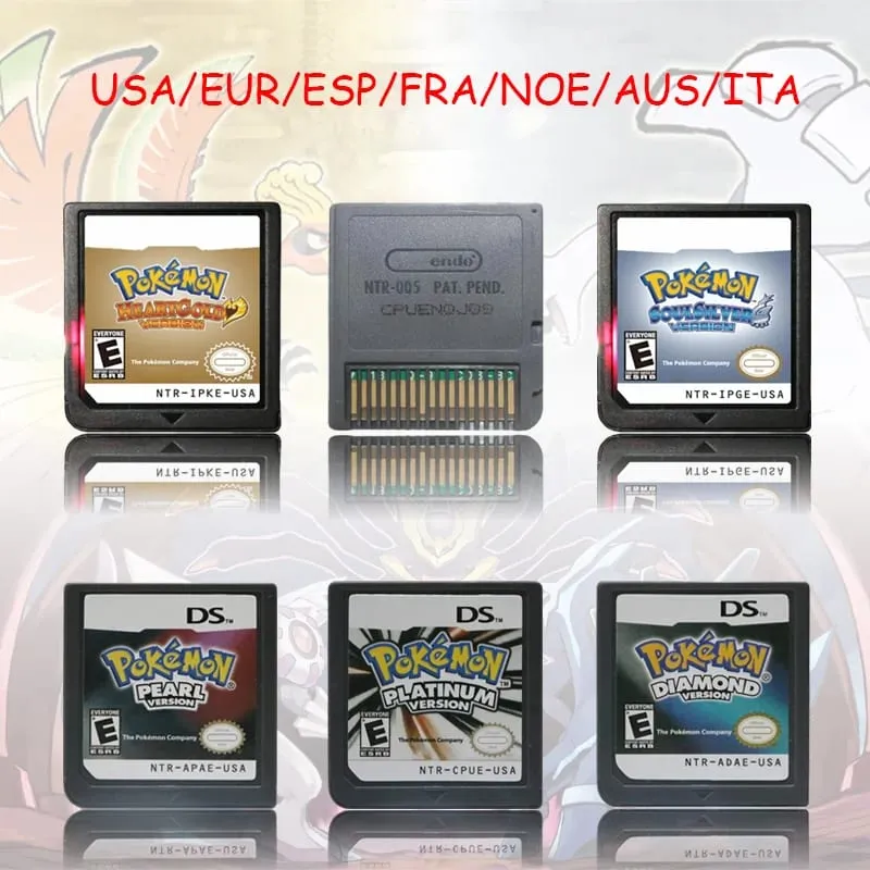 NDS Game Cartridge Pokemon Series Platinum Pearl Diamond HeartGold SoulSilver USA/EUR/FRA/ITA/NOE/AUS/ESP Version for NDS — image 1