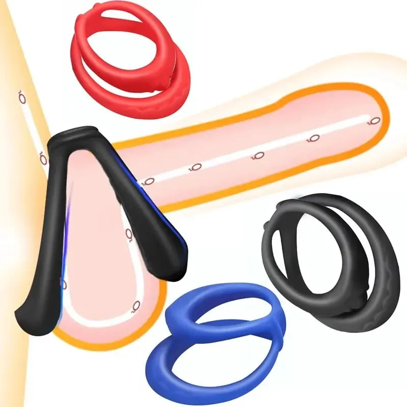 No Vibrator Silicone Extended Penis Sleeve Delay Ejaculation Dildo Anal Plug Sex Toys For Men 18 Adult Women Couple Sex Products — image 1
