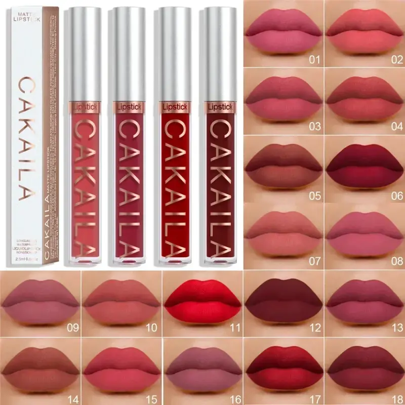 Matte Velvet Lip Glaze Long Lasting Silky Smooth Liquid Lipstick Not Easy To Fade Lip Gloss Makeup Sexy For Women Lip Tint — image 1