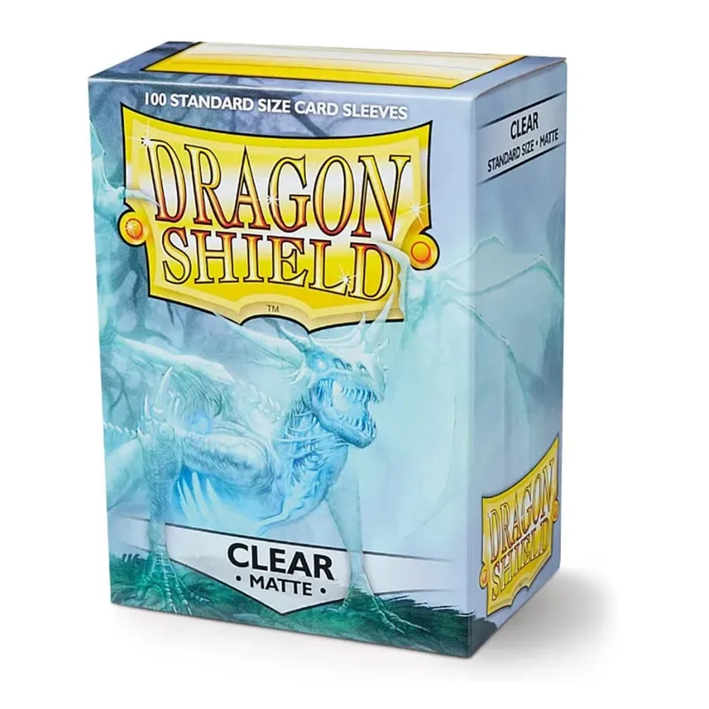 100 PCS/BOX Standard Size Dragon Shield New Sleeves 63x88mm Clear Matting Card Covers for MTG/PKM Board Game Cards Slevee