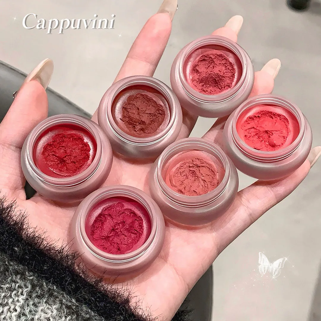 Canned Lip Mud Mist Lipstick Moisturizing Velvet Matte Mousse Solid Lip Gloss Cheek Blush Cream Tint Lips Makeup Korean Cosmetic