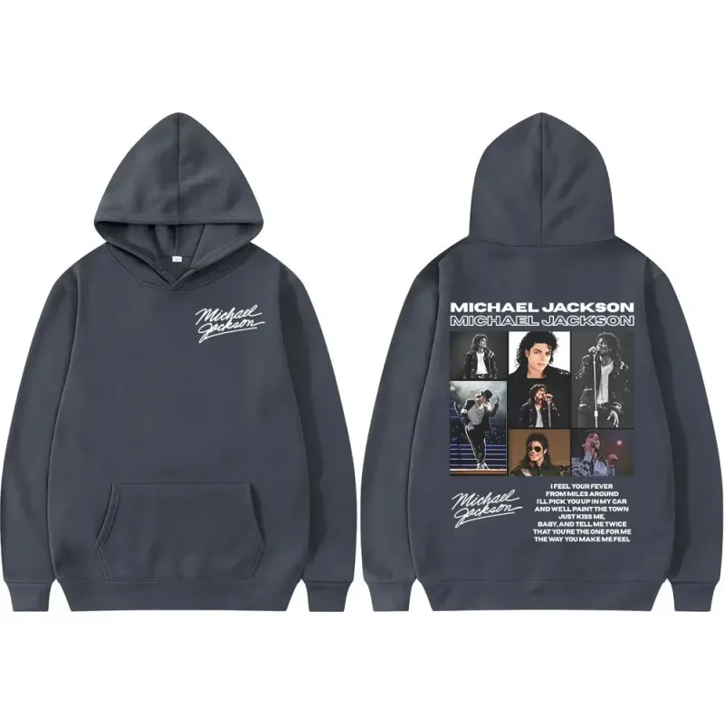King of Pop Michael Jackson Tour Retro Hoodies Men's Clothing Harajuku Hip Hop Style Sweatshirts Casual Cozy Oversized Pullovers — image 5