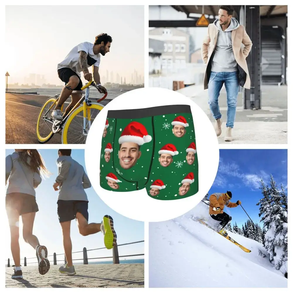 Christmas Gift Custom Face Boxers Men Gift Personalized Photo Underwear Design Birthday Boxer Briefs for Boyfriend Husband — image 4