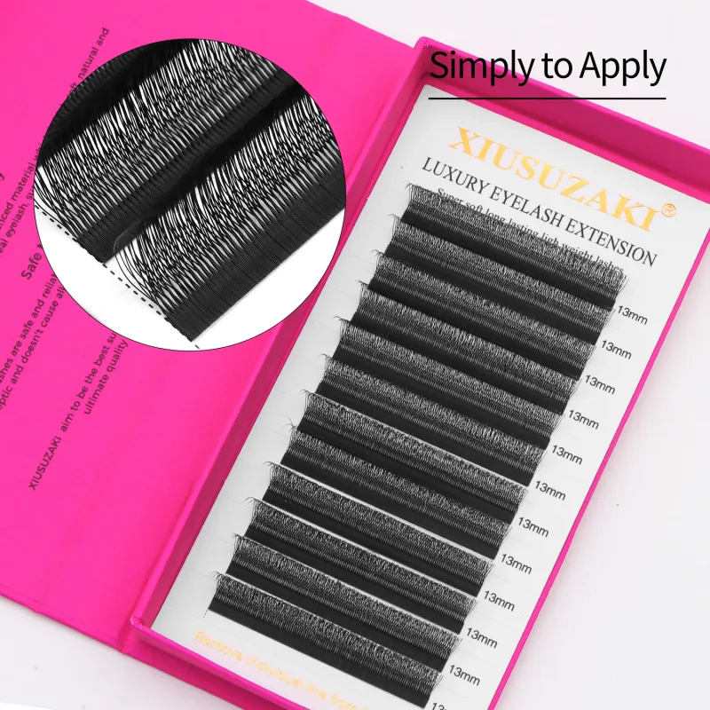 U Shaped 4D Eyelashes Extensions Matte Black U 4D Lashes Premade Fans Volume False Lashes Wholesale Suppliers Shop