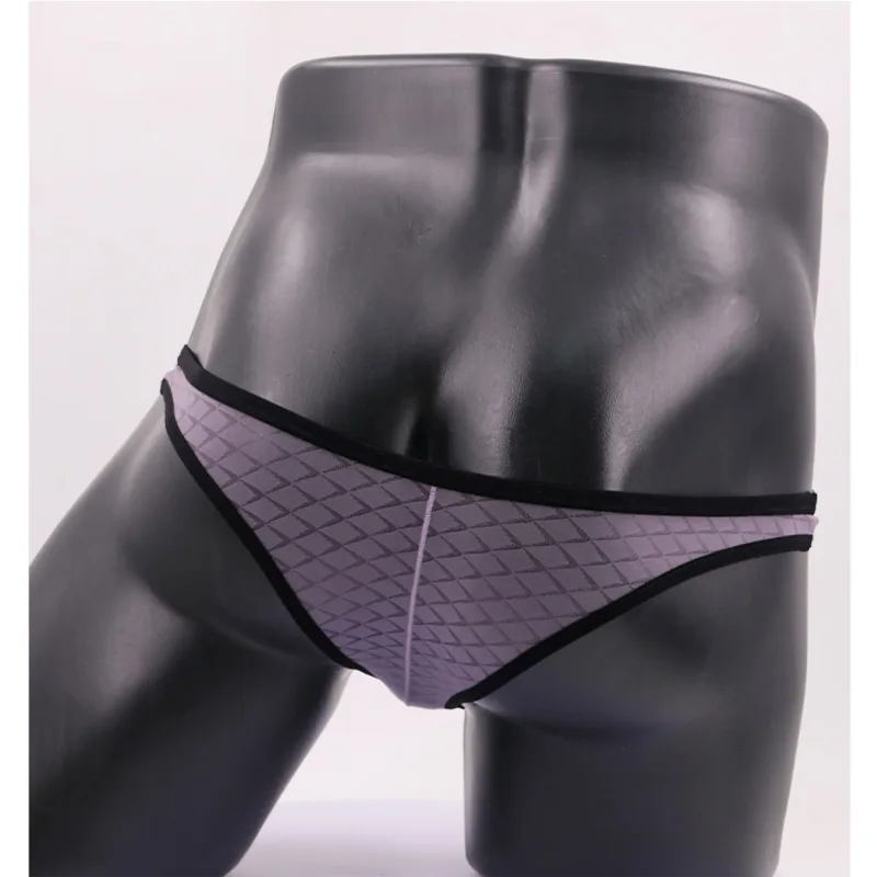Men's Underwear Sexy Low Waisted Comfortable Triangle Pants Ice Silk Mesh Transparent Briefs — image 2