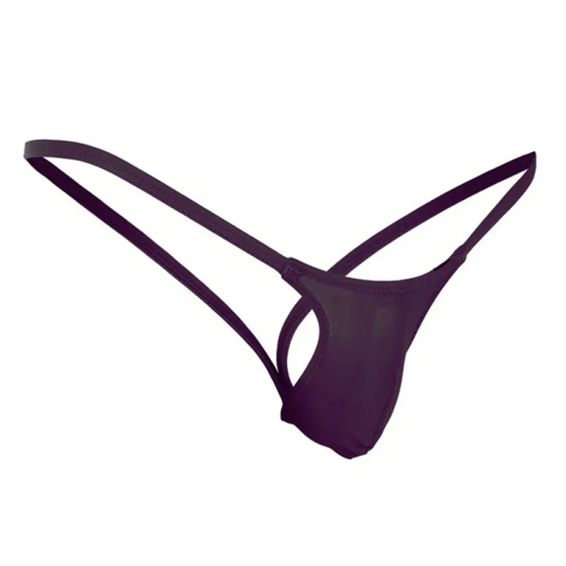 Ultra-thin Gay Men Thong G-string Seamless Men Jockstrap Micro T-back Underwear Male String Bikini Swimwear Pouch Underpant A50