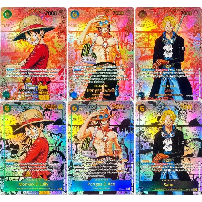 (EN/JP) ONE PIECE GAME Card Monkey D Luffy OP05-119 Manga SP Gold/Silver High Quality Textured Flagship Proxy Cards